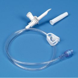 Large Wing CT Transfer Set with Swabbable Valve